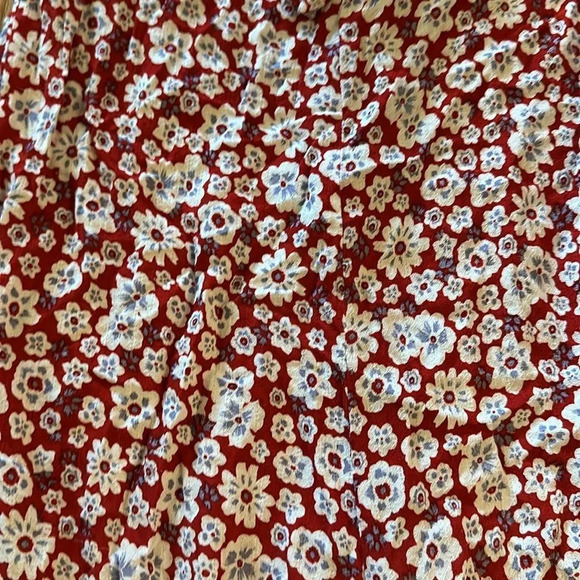 Auguste sz 4 Mila Palms jumpsuit in red floral keyhole front thin straps VGUC - Picture 7 of 12